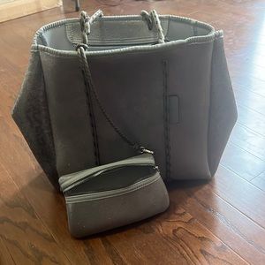 Meribella Multifunctional Neoprene Tote In Cheetah-D. Silver by Jen & Co.